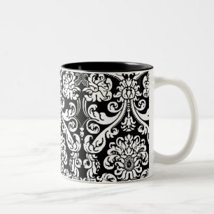 2 Couleurs Tasse baroque de damassé