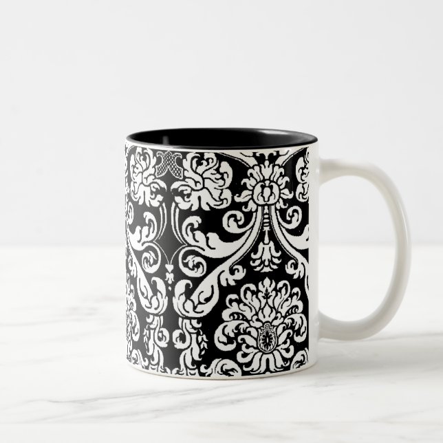2 Couleurs Tasse baroque de damassé (Droit)