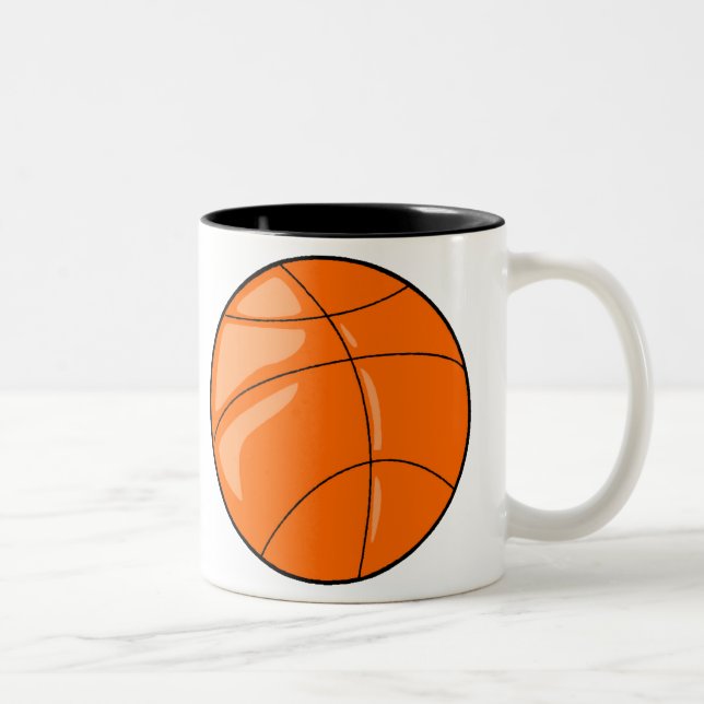 2 Couleurs Tasse - basket-ball (Droit)