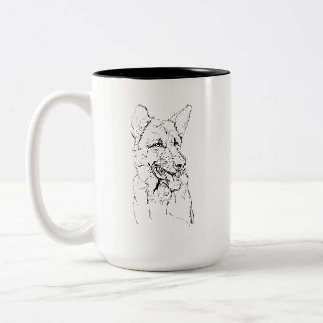 2 Couleurs Tasse Bergère Allemande, Café pour Maman de Chien  (Gauche)
