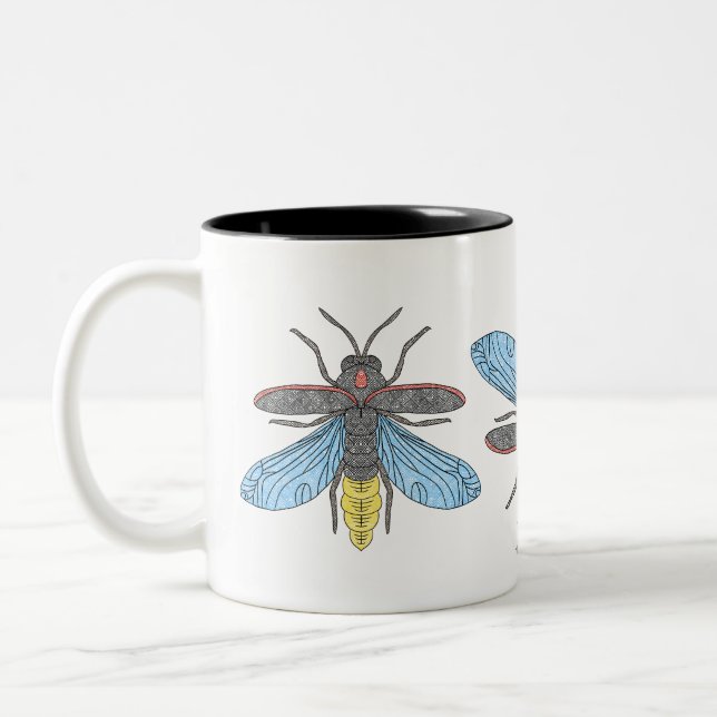 2 Couleurs Tasse bicolore Lucioles (Gauche)