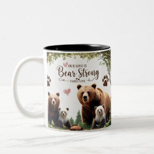 2 Couleurs Tasse bicolore Ours Famille unie Amour Sylvestre