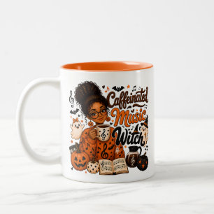 2 Couleurs Tasse bicolore sorcière caféinée professeur de mus