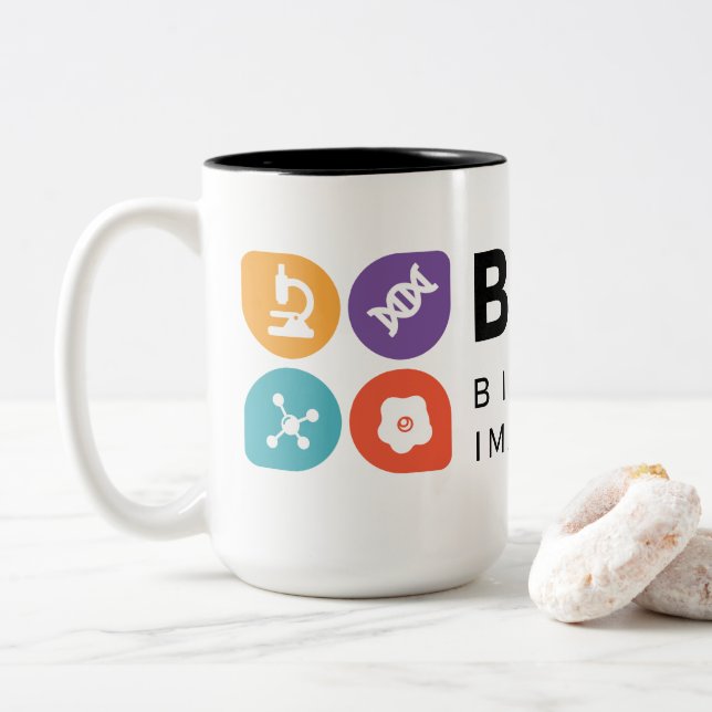 2 Couleurs Tasse biomédicale de centre de représentation de (Avec donut)