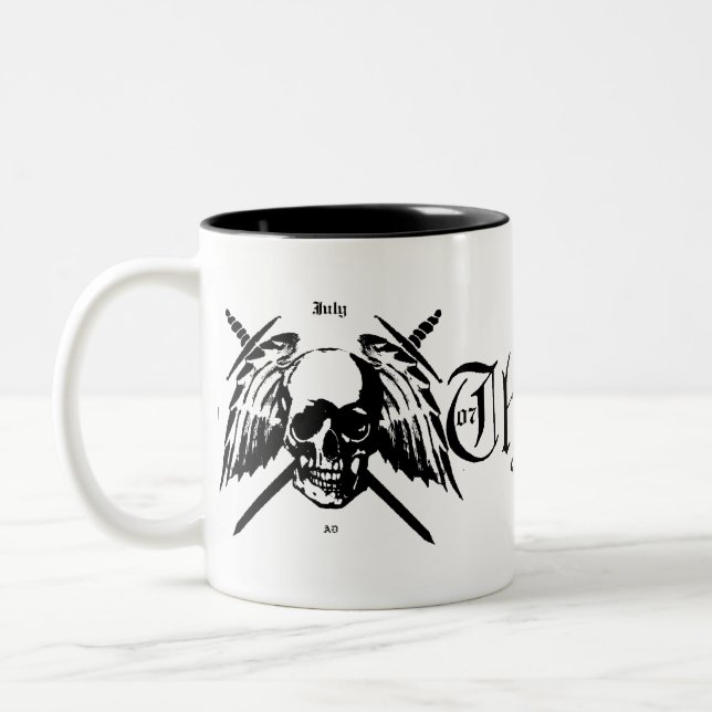 2 Couleurs tasse blanche noire de bâtards (Gauche)