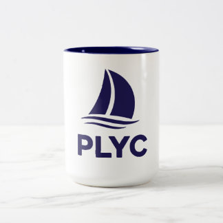 2 Couleurs Tasse blanche PLYC avec intérieur marine