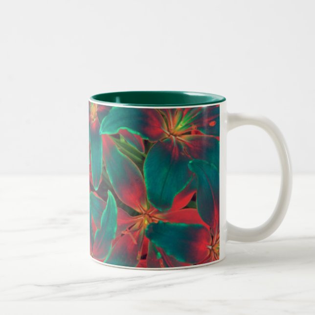 2 Couleurs Tasse bleue de lis (Droit)