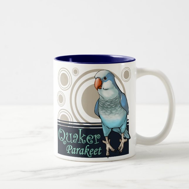2 Couleurs Tasse bleue de quaker (Droit)