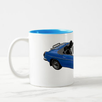 2 Couleurs Tasse bleue de roadster