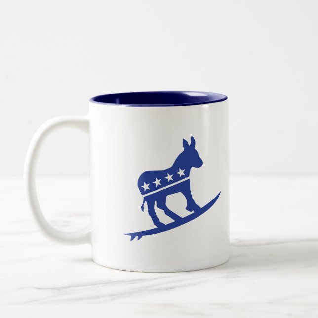 2 Couleurs Tasse bleue de vague (Gauche)
