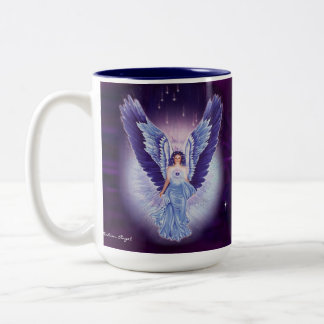 2 Couleurs Tasse bleue glorieuse d'ange de saphir