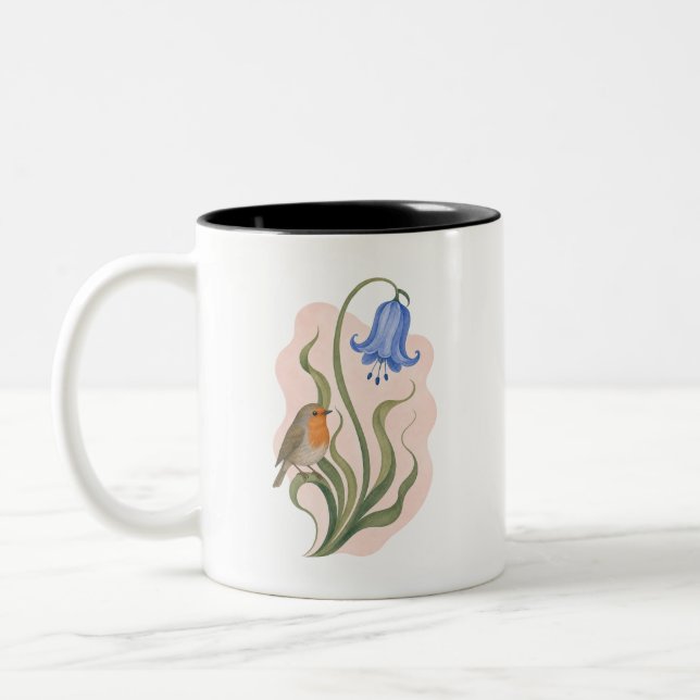 2 Couleurs Tasse Bluebell et Rouge-gorge (Gauche)