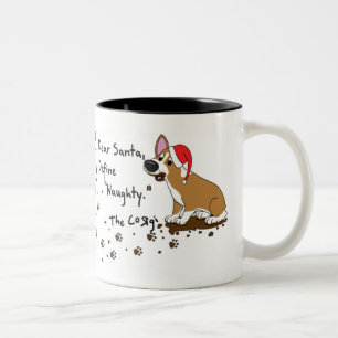 2 Couleurs Tasse boueuse de corgi de Noël