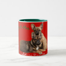 Tasse Bouledogue français Noël