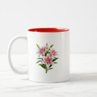 Tasse Bouquet de Fleurs Roses Romantique