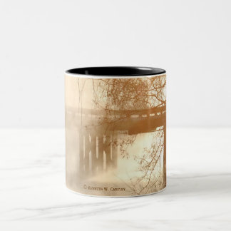 2 Couleurs Tasse brumeuse II de pont de matin