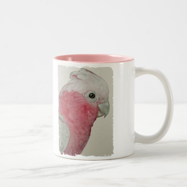 2 Couleurs Tasse - cacatoès rose de Breasted (Droit)