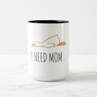 Tasse Canard Drôle | "J'ai Besoin de Maman" Canard