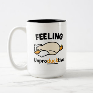 2 Couleurs Tasse Canard Sentiment Improductif, Tasse Drôle po