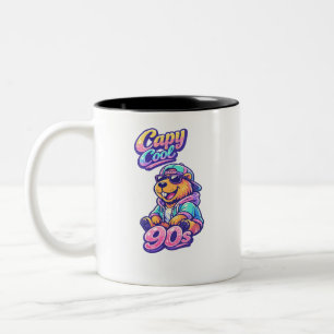 2 Couleurs Tasse Capy Cool 90s Rétro Néon Capybara