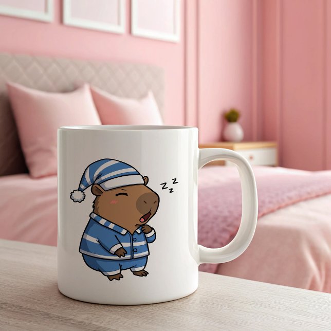 2 Couleurs Tasse Capybara Mignon Endormi | Café Confortable & (Créateur téléchargé)