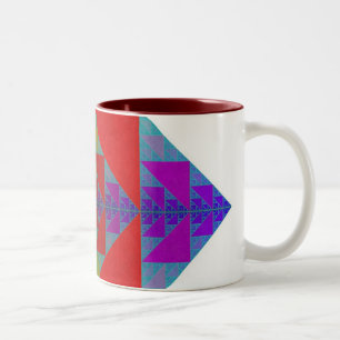 2 Couleurs Tasse carrée de RVB Sierpinski