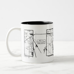 2 Couleurs Tasse carte aéronautique IFR