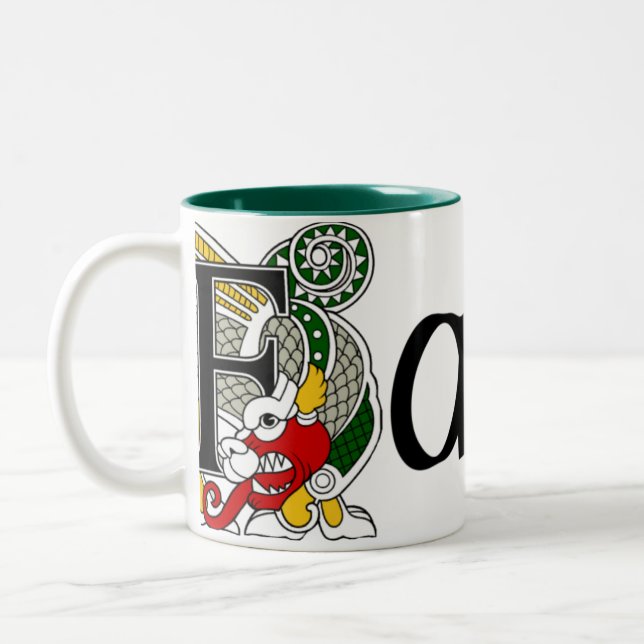 2 Couleurs Tasse celtique de dragon de Fahey (Gauche)