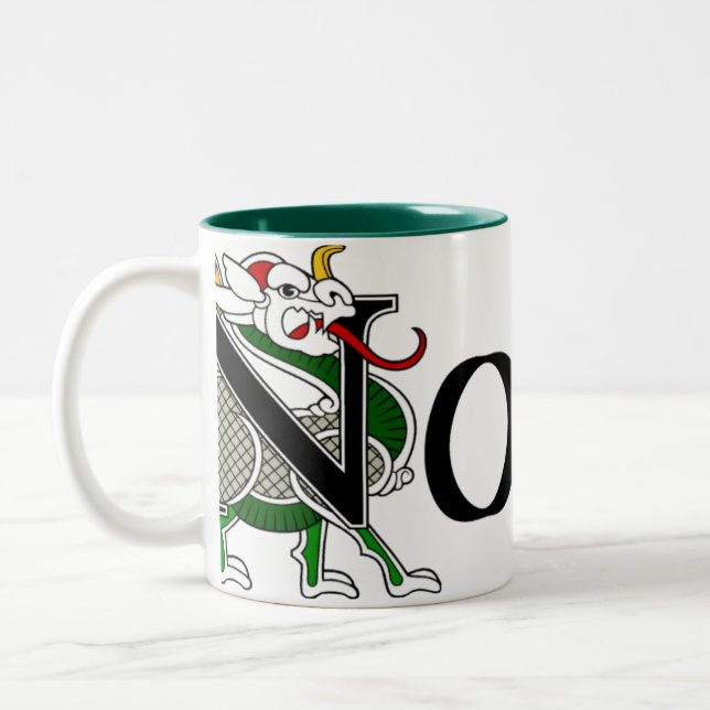 2 Couleurs Tasse celtique de dragon de Nolan (Gauche)