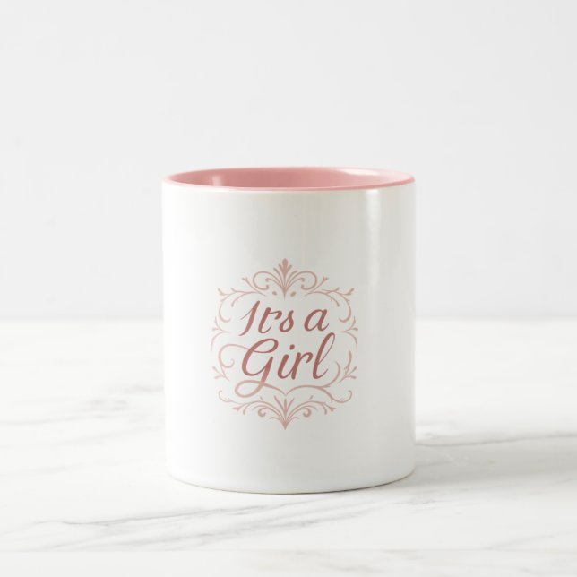 2 Couleurs Tasse - C'est une fille (Centre)