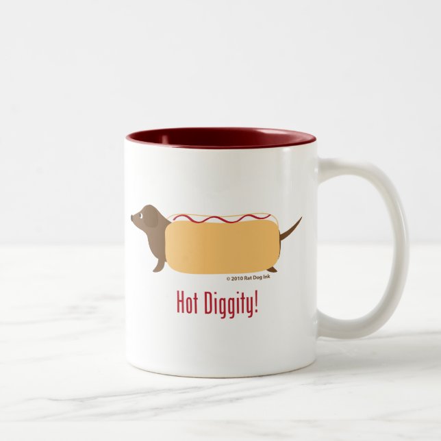 2 Couleurs Tasse chaude de Diggity (Droit)
