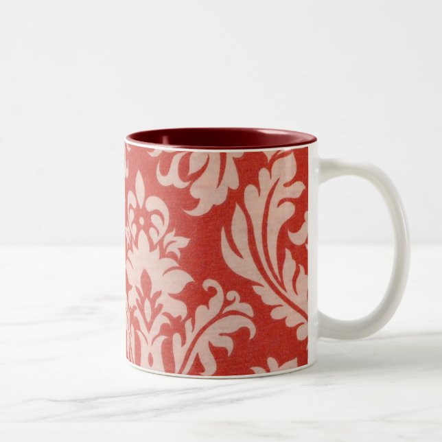 2 Couleurs Tasse chic rouge française de pays (Droit)