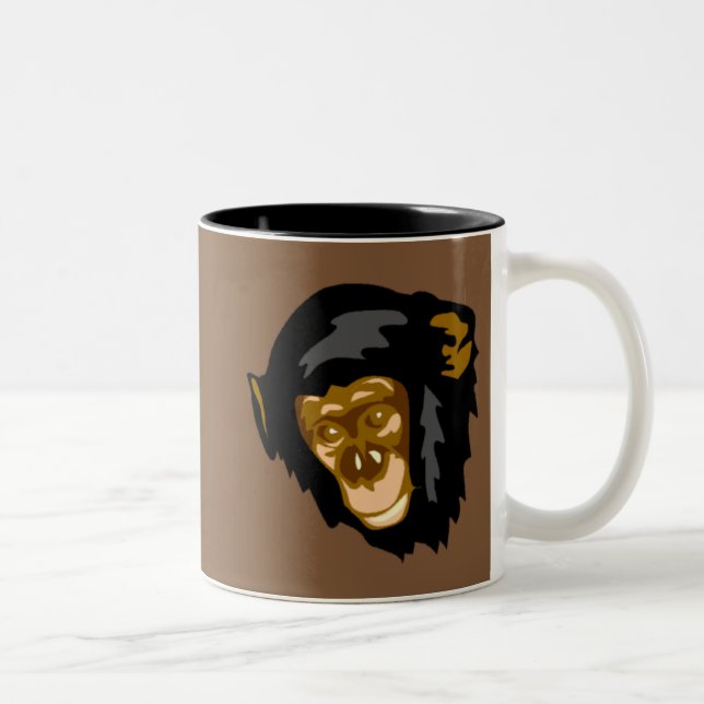 2 Couleurs Tasse - chimpanzé (Droit)