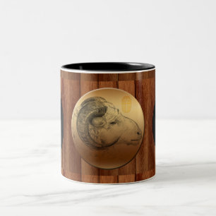 2 Couleurs Tasse chinoise en bois d'anniversaire de zodiaque