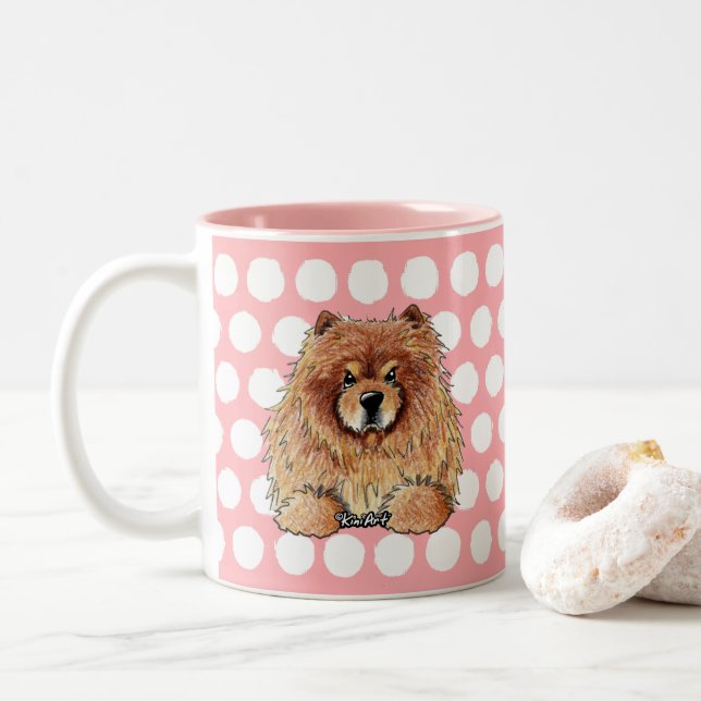 2 Couleurs Tasse Chow KiniArt (Avec donut)