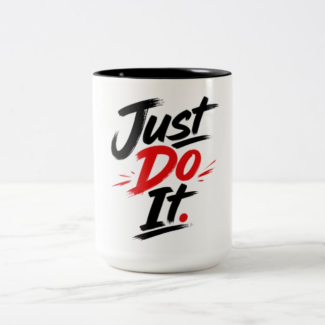 2 Couleurs Tasse Classique Citation Motivationnelle Juste Fai (Centre)
