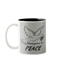 Tasse Colombe de la Paix avec Écriture