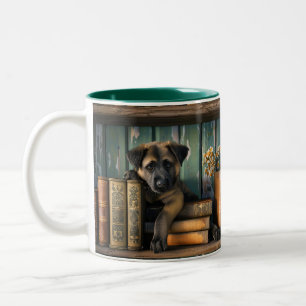 2 Couleurs Tasse colorée accentuée de chiot berger d'Anatolie