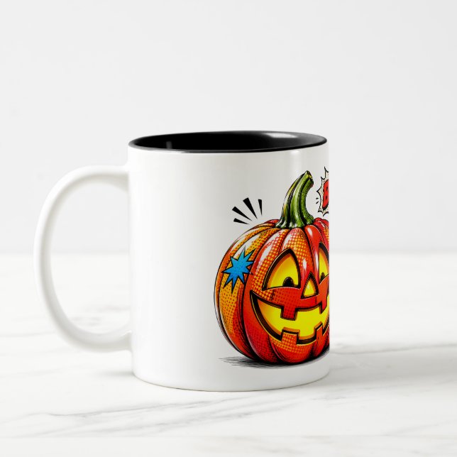 2 Couleurs Tasse Comic Book Pow Pumpkin I (Gauche)