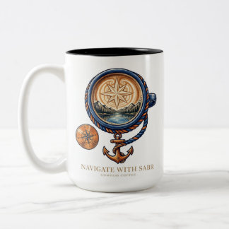 2 Couleurs Tasse compas à l'ancre vintage pour marins