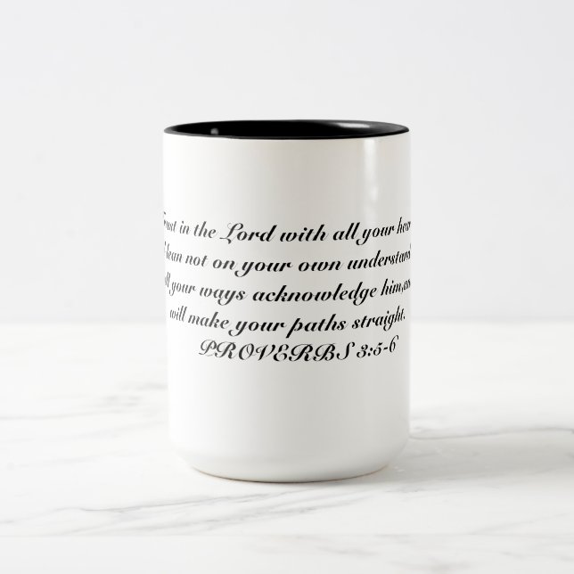 2 Couleurs Tasse Confiance dans le Seigneur (Centre)