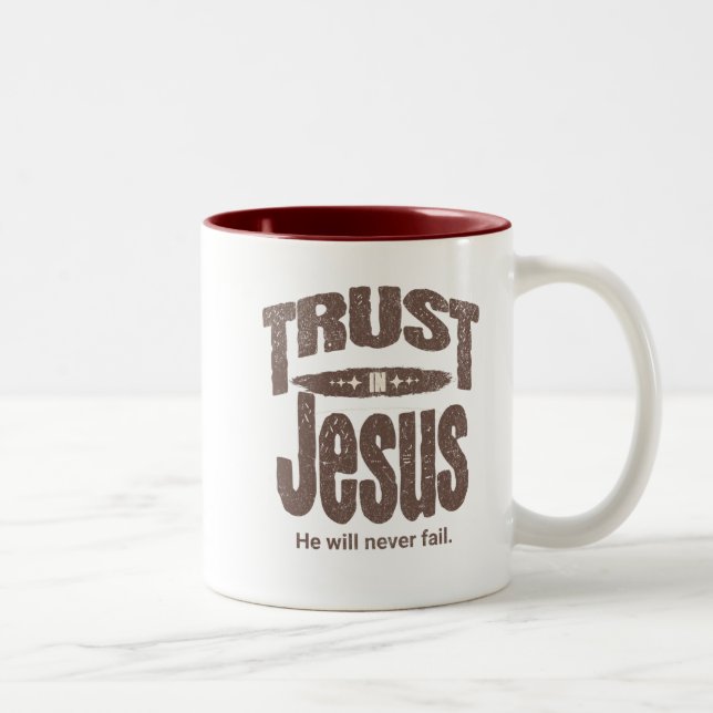 2 Couleurs Tasse Confiance en Jésus (Droit)