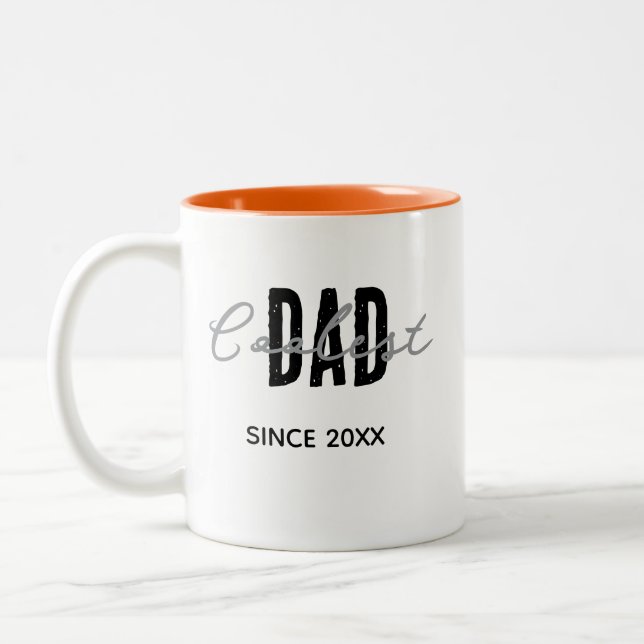2 Couleurs Tasse Coolest Dad Since 20XX (Gauche)