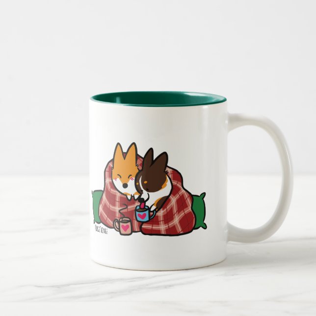 2 Couleurs Tasse | CorgiThings de câlins de corgi (Droit)