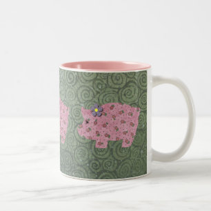 2 Couleurs Tasse Country Pig