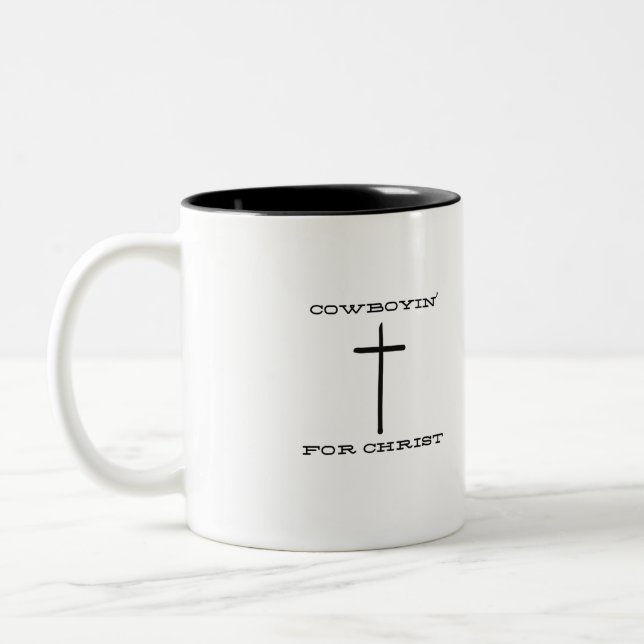 2 Couleurs Tasse Cowboy pour le Christ (Gauche)