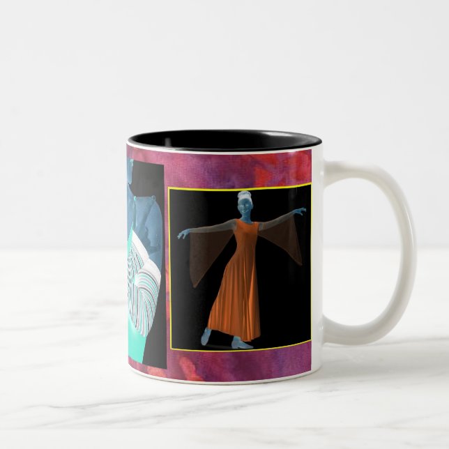 2 Couleurs Tasse créative de danse (Droit)
