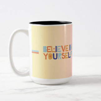 2 Couleurs Tasse Croire En Soi-Même | Tasse De Café Motivatio