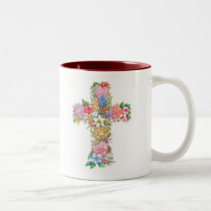 2 Couleurs Tasse croisée - amour, espoir, foi