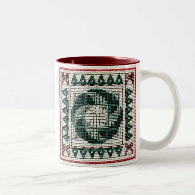 2 Couleurs Tasse croisée de point de Noël (Droit)